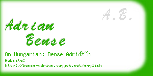 adrian bense business card